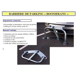 Barriere de parking rabattable fermeture poignee molette 1040x445 mm