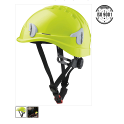 casque de sécurité haute visibilité monteur jaune fluo ALPINHV