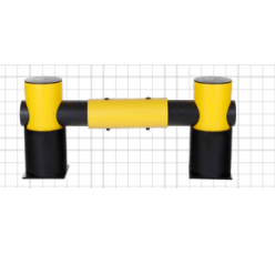 protection d'entrepôt antichocs 1M10 en polyéthylène jaune et noire