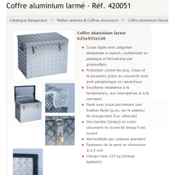COFFRE ALUMINIUM Larmé 625x455x520 mm